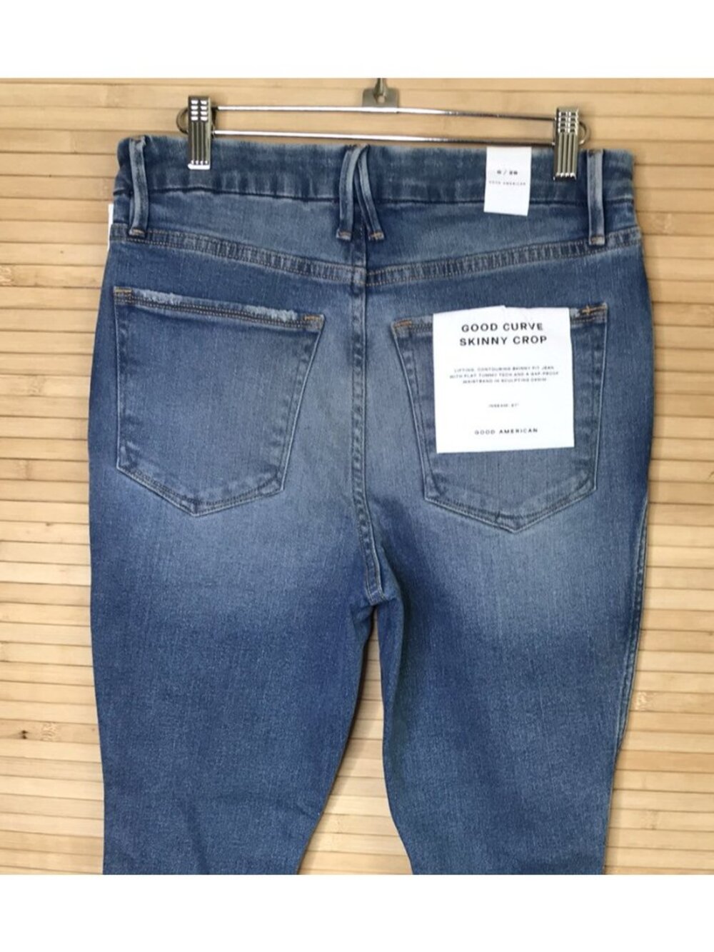 NWT $155 GOOD AMERICAN 'Good Vintage' Straight Leg Jeans in Blue800 sz 6 28 - Picture 4 of 6